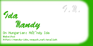 ida mandy business card